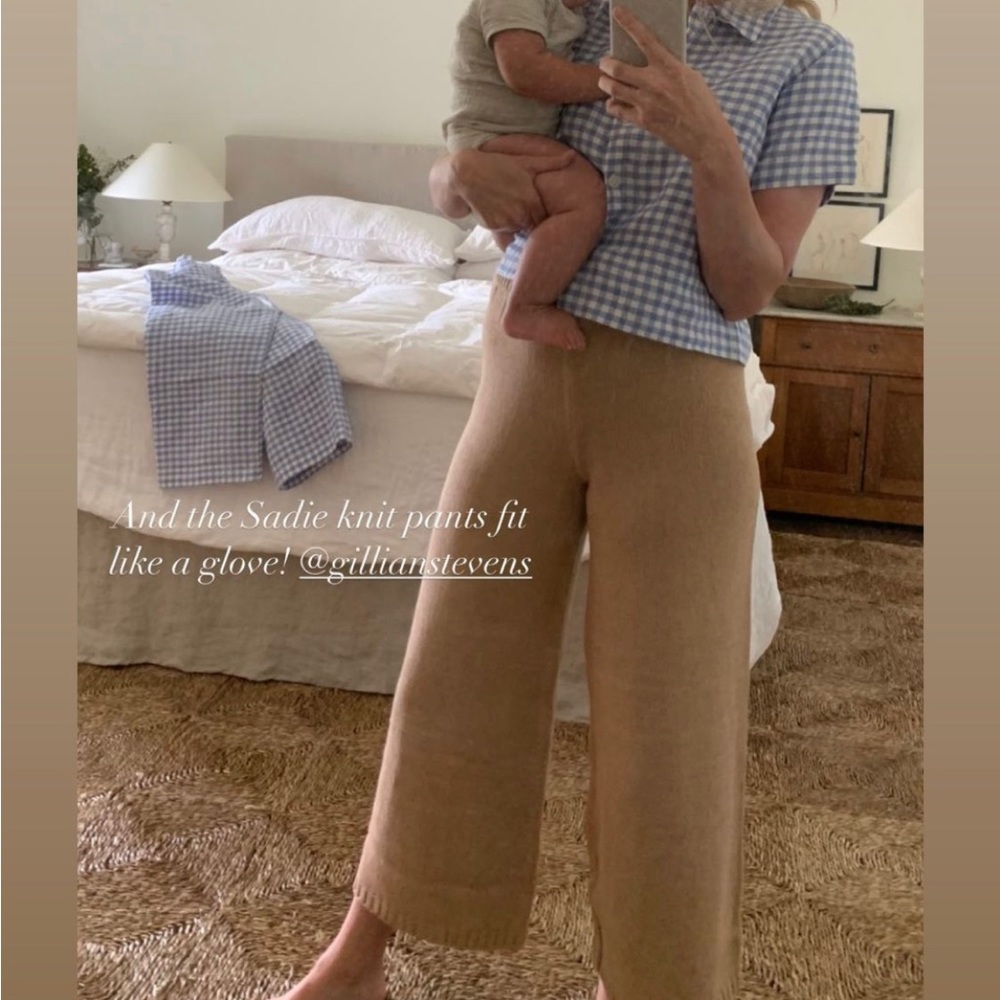 Gillian Stevens Sadie Knit Pant Pant Sand Sz 1